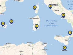 Mapa plavby